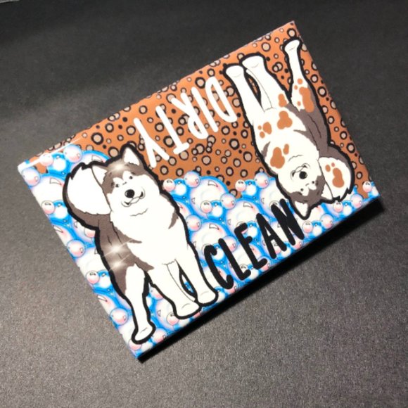 Malamute / Husky Dog Art Dishwasher Magnet Decor - Picture 3 of 5